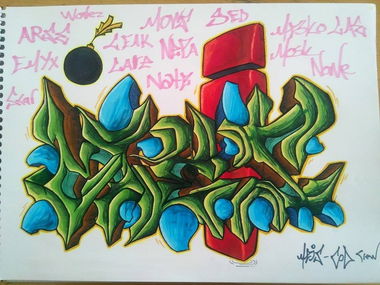 Graffiti Sketch in Ankara - Photo by MLS - DR.meis (2014)