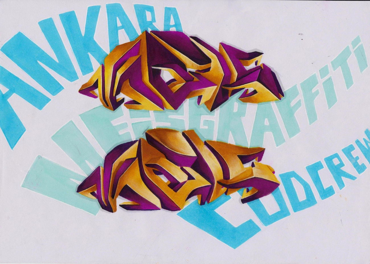 Graffiti Sketch in Ankara - Photo by MLS - meis (2016)