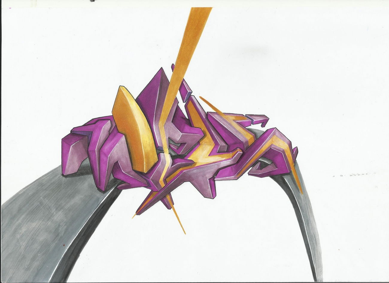 Graffiti Sketch in Ankara - Photo by MLS - Meis (2015)