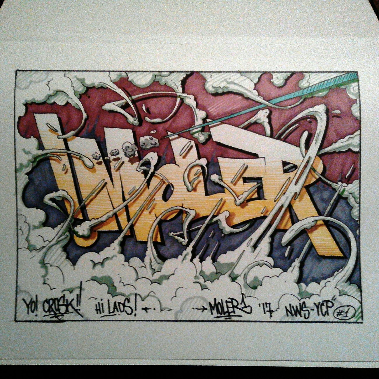 Graffiti Sketch - Photo by MOLER1 - sketch, comic, moler1 (2018)