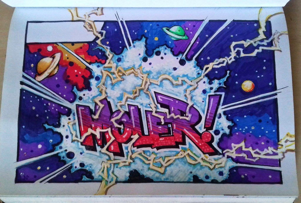 Graffiti Sketch - Photo by MOLER1 - sketch, comic, moler1 (2017)