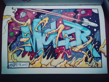 Graffiti Sketch - Photo by MOLER1 - sketch, comic, moler1 (2018)