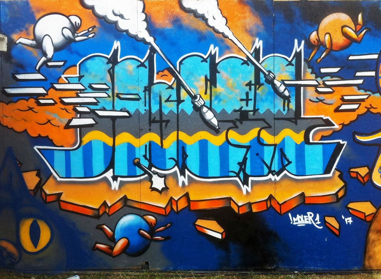 Graffiti Wall in Osijek - Photo by MOLER1 - graffiti, molergraffiti, moler1 (2017)