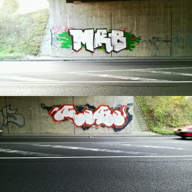 Graffiti Bombing - Photo by MRB - MRB, ROBO (2014)