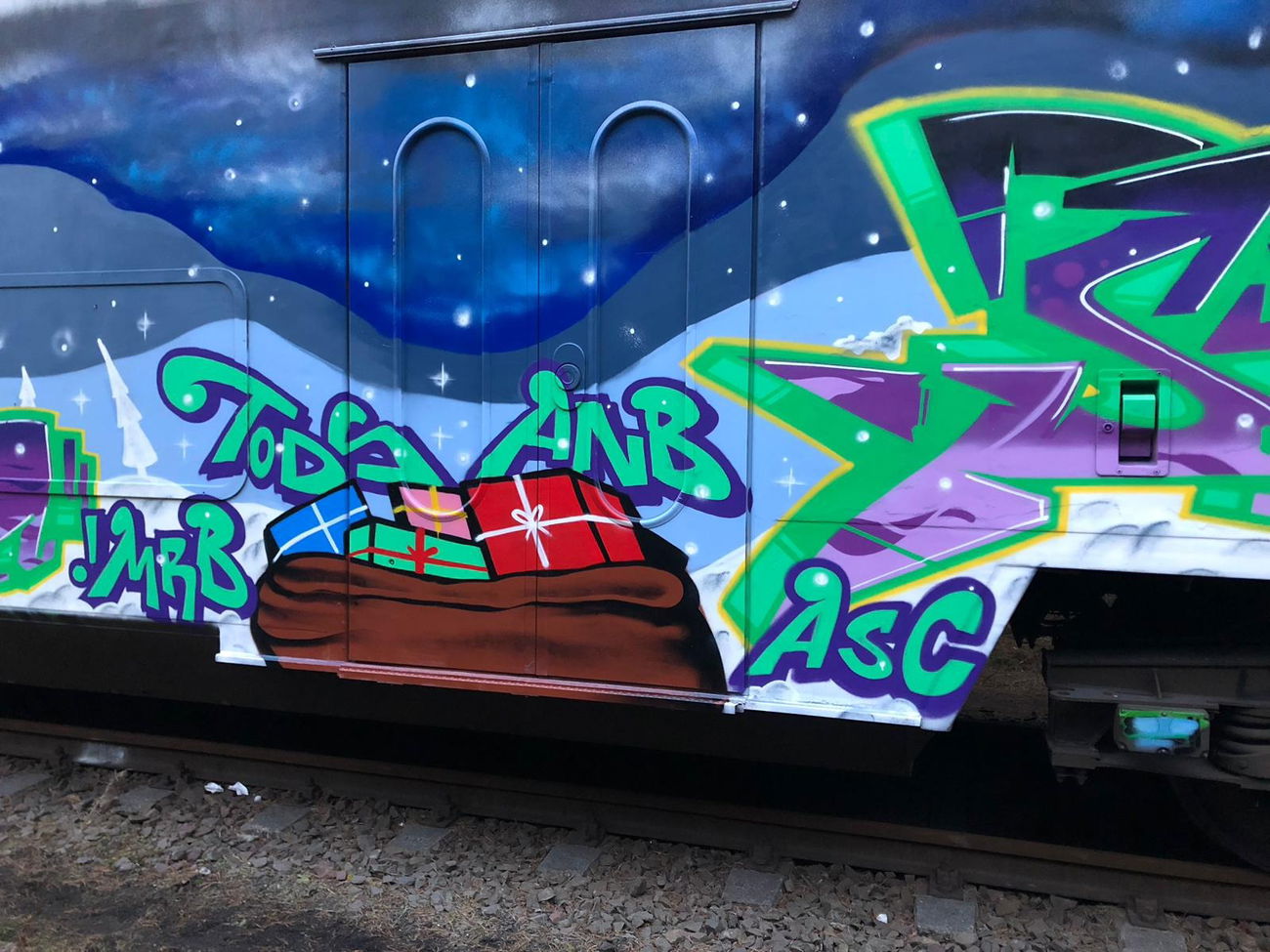Graffiti Train - Photo by MRB - MRB, TODS, ANB (2018)