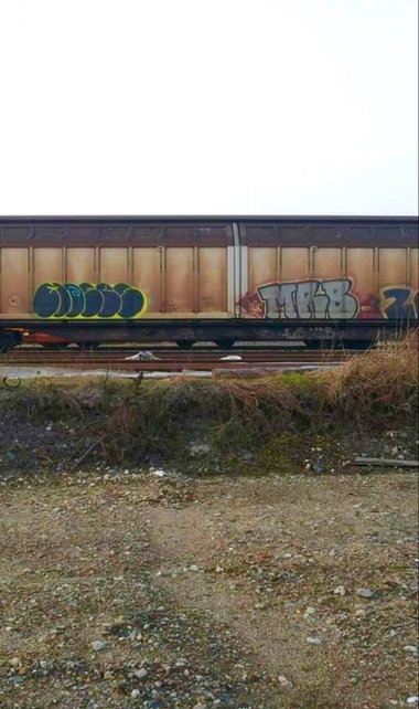 Graffiti Train - Photo by MRB - MOSES, MRB