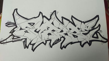 Graffiti Sketch - Photo by MRB - EMERBE, eMeRBe, MRB (2017)