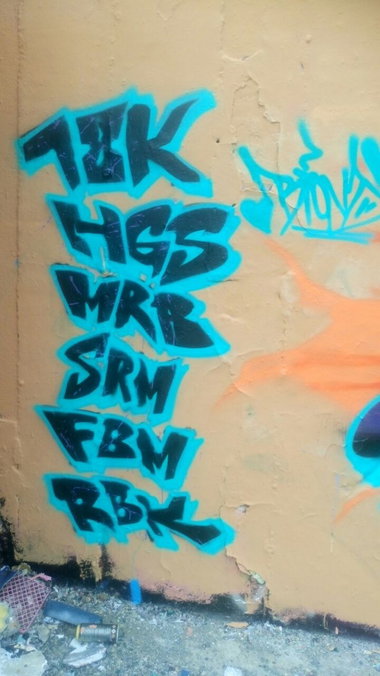 Graffiti Wall - Photo by MRB - 18K, HGS, MRB (2017)