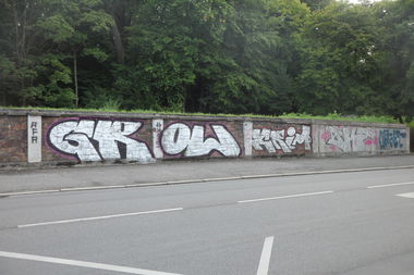 Graffiti Bombing - Photo by MYTEAMSUPREME1 - GROW, KRIM, SKF