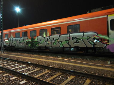 Graffiti Train - Photo by MYTEAMSUPREME1 - HAZE, BUSTER