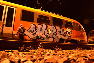 Graffiti Train - Photo by MYTEAMSUPREME1 - MARY