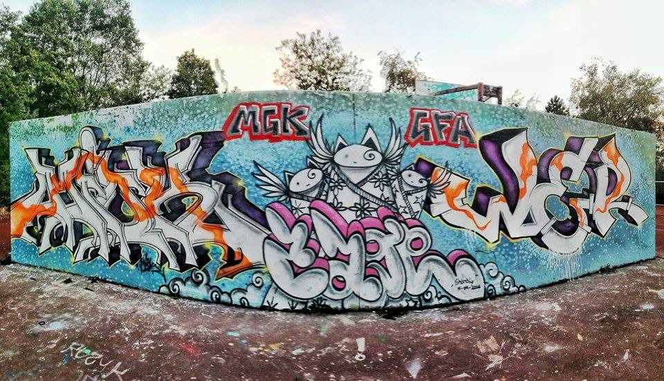 Graffiti Wall in Deutschland - Photo by MaGiKz - MIOK, CAGE, WER (2016)
