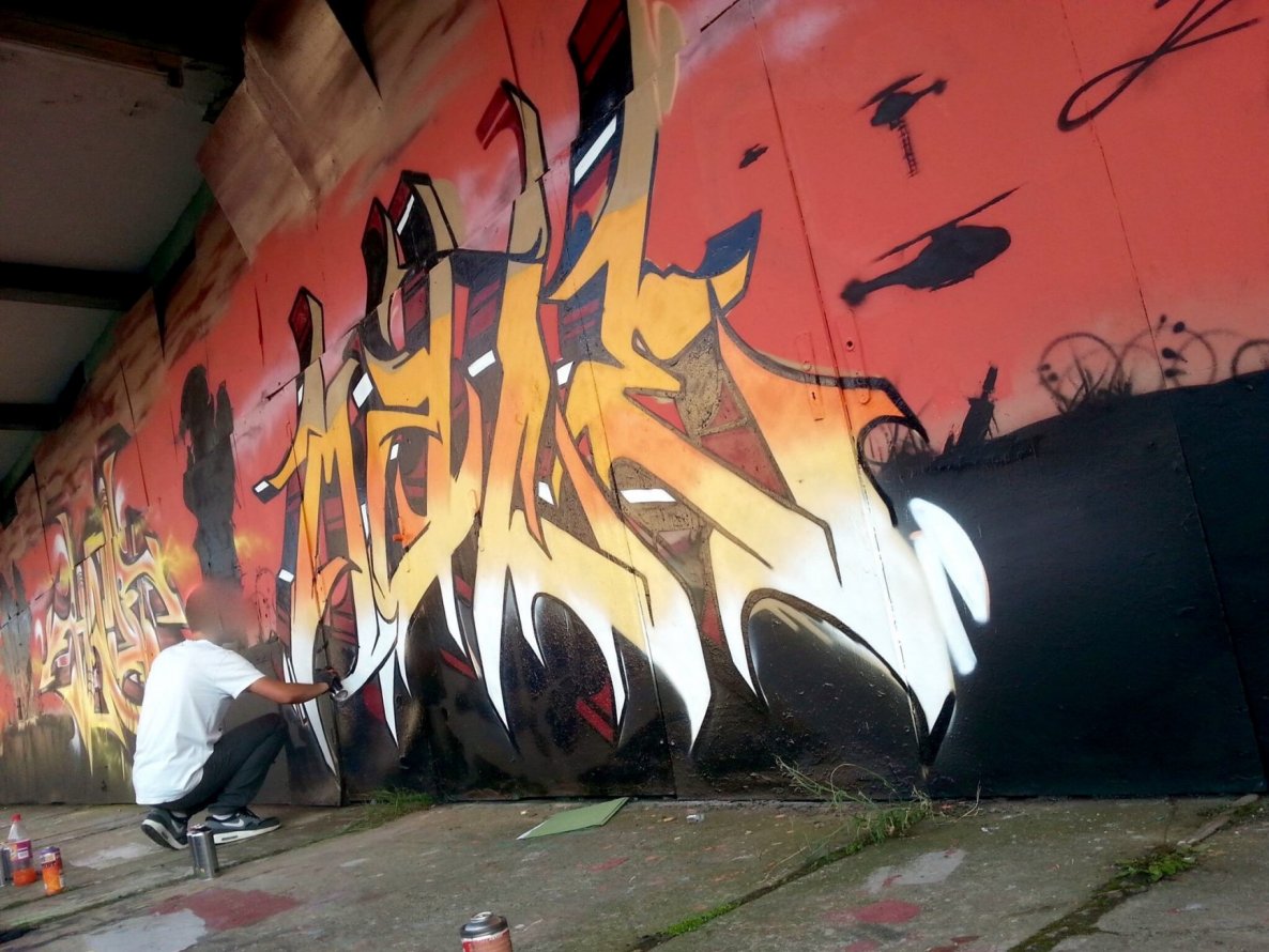 Graffiti Wall in Magdeburg - Photo by Mace69 - Aerosol, Arena;, Mace; (2014)
