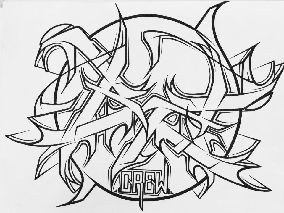 Graffiti Sketch - Photo by Mace69 - BZ, TCS, Hide (2015)