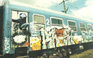 Graffiti Train - Photo by MadeInHungary
