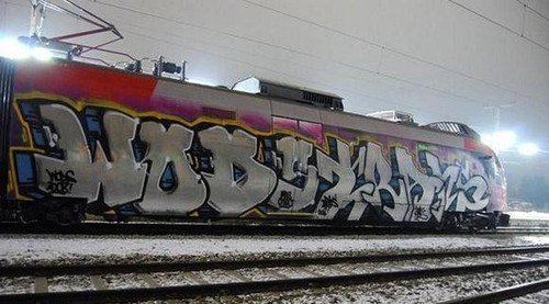 Graffiti Train - Photo by MadeInHungary - Wods, Trans