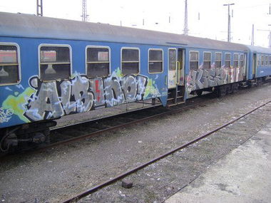Graffiti Train - Photo by MadeInHungary - Albino, Kiez