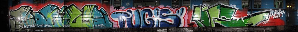 Graffiti Train - Photo by MadeInHungary - Bogar, Tugis, Tdf's