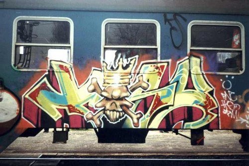 Graffiti Train - Photo by MadeInHungary - Tish