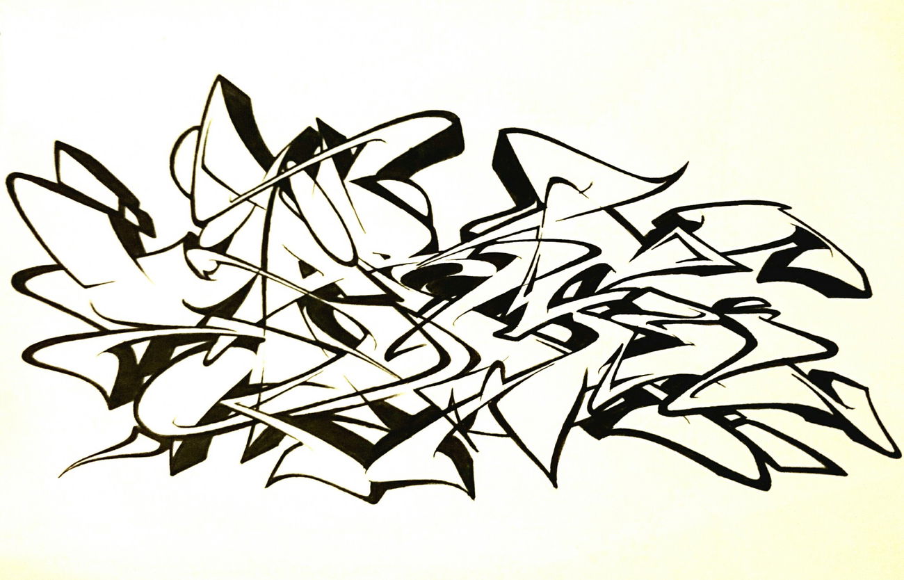 Graffiti Sketch - Photo by Maers - sketch, blackandwhite, märs (2015)