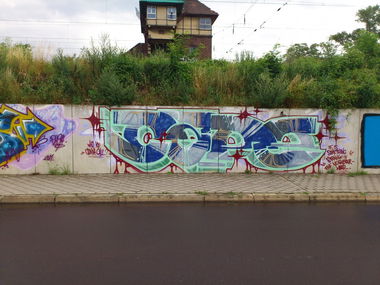 Graffiti Bombing in Magdeburg - Photo by Magdeboy - Capz, Caps, OO