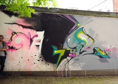 Graffiti Wall in Düsseldorf - Photo by MagicNut - Magic, One, Nut
