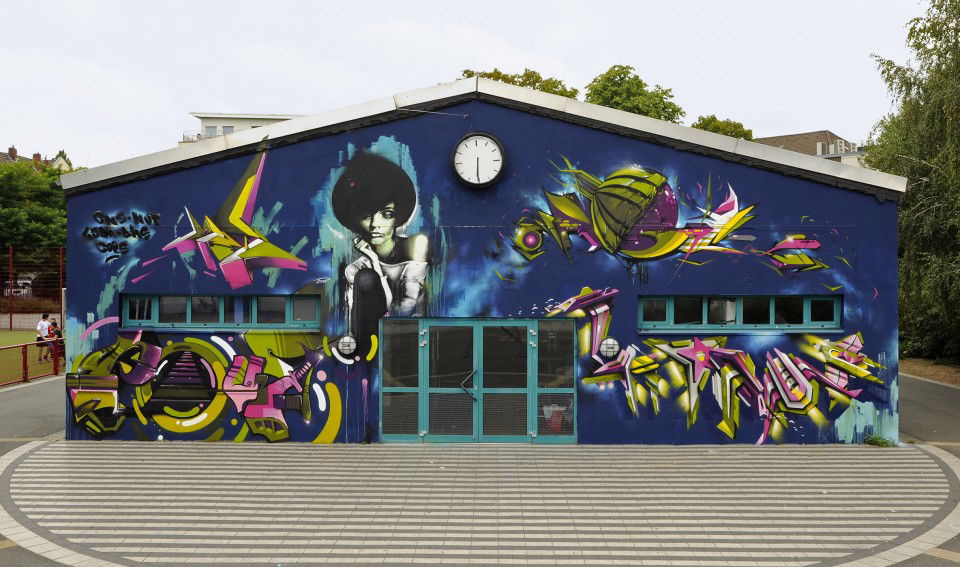 Graffiti Wall in Dusseldorf - Photo by MagicNut - Global, Skillz, Magic (2013)