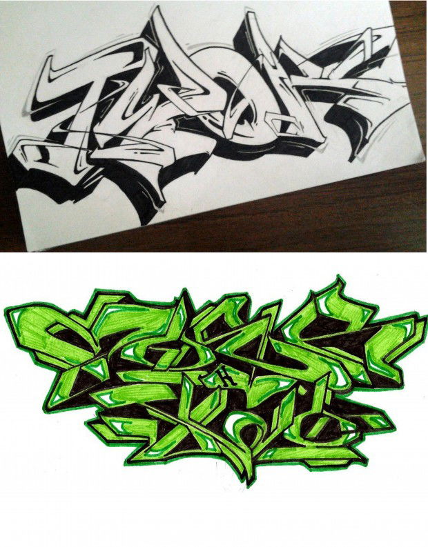 Graffiti Sketch - Photo by MakerTwo