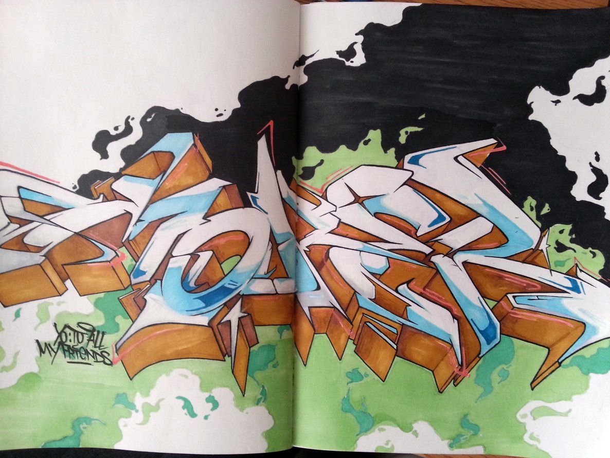 Graffiti Sketch - Photo by MakerTwo