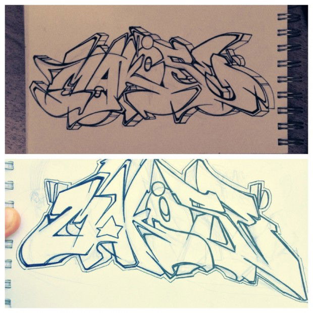 Graffiti Sketch - Photo by Makose (2013)