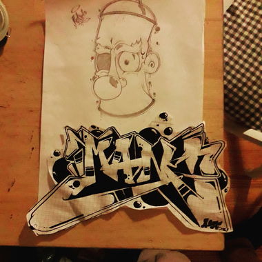 Graffiti Sketch - Photo by Mane