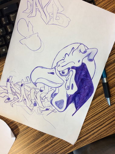 Graffiti Sketch - Photo by Mane