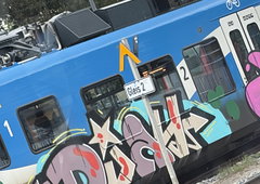 Graffiti Train in Türkheim - Photo by Manetti