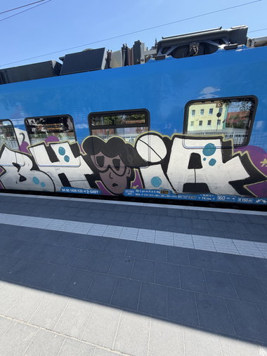 Graffiti Train in Türkheim - Photo by Manetti