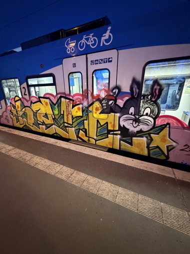 Graffiti Train in Mindelheim - Photo by Manetti