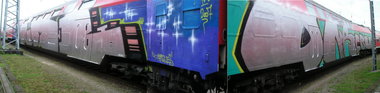 Graffiti Train - Photo by Marieundjana - rmb, dnr