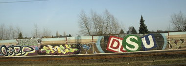 Graffiti Bombing - Photo by Marieundjana - code, emcy, dsu