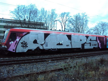 Graffiti Train - Photo by Marieundjana - cops