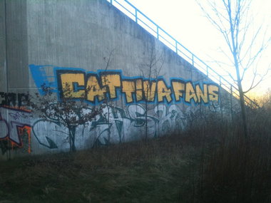 Graffiti Bombing - Photo by Marieundjana - cattiva, ultras