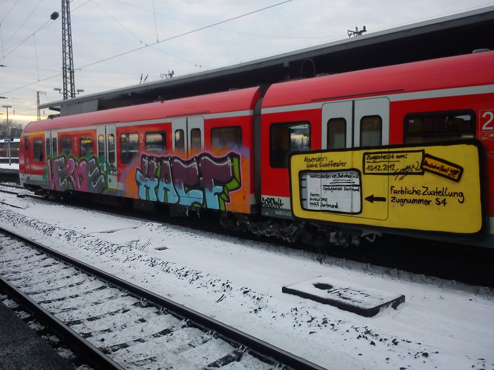 Graffiti Train - Photo by Marieundjana - screw, hacf