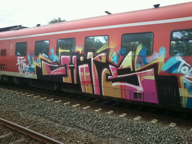 Graffiti Train - Photo by Marieundjana - chips