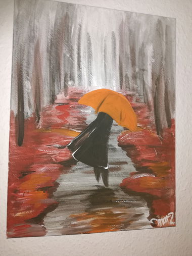 Graffiti Wall in Zwickau - Photo by Marzimotto - Aquarell, Leinwand (2018)