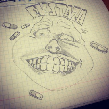 Graffiti Sketch - Photo by Mate - Extasy (2013)