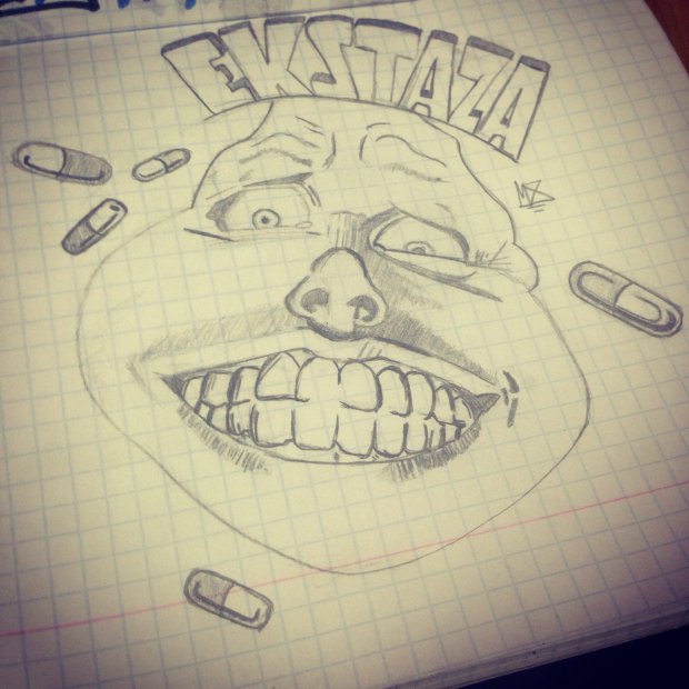 Graffiti Sketch - Photo by Mate - Extasy (2013)
