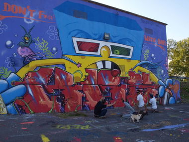 Graffiti Wall - Photo by Matracke - krs, bobléponge, spongebob (2013)
