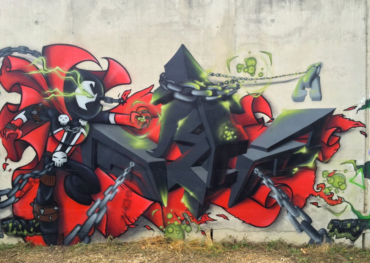 Graffiti Wall - Photo by Matracke - spawn, cape, rouge (2015)