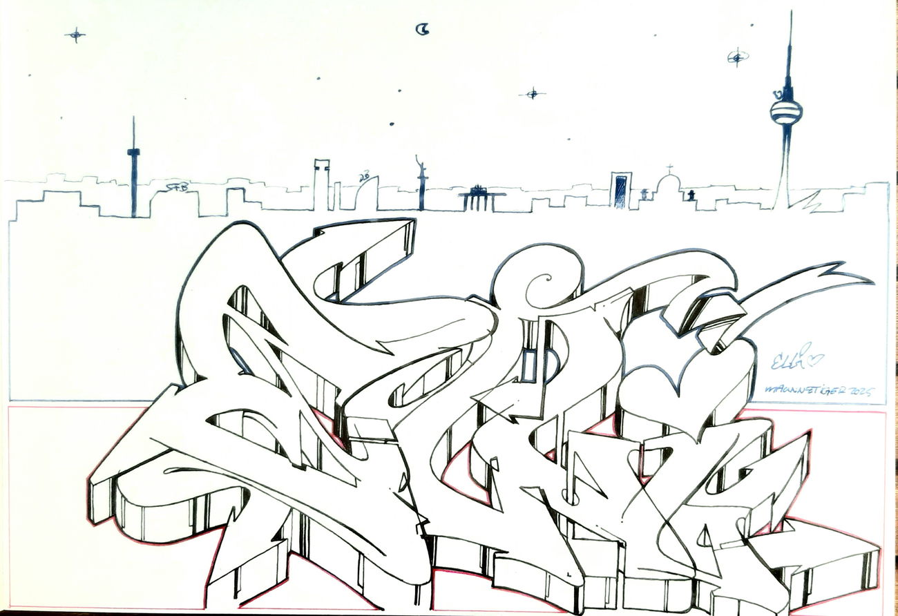 Graffiti Sketch - Photo by Maunnztiger (2025)
