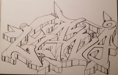 Graffiti Sketch - Photo by Maunnztiger (2025)