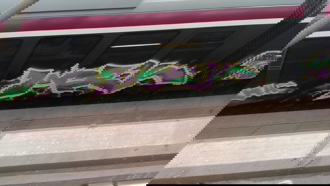 Graffiti Train in Dresden - Photo by MaxLeibbrand - Moek, LMA (2014)