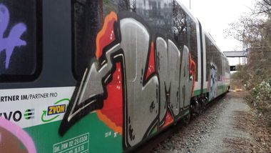 Graffiti Train in Dresden - Photo by MaxLeibbrand - LMA (2014)